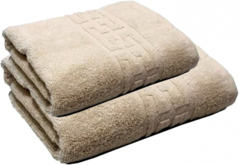 SET 2 Prosoape Greek Border 50x90cm si 70x140cm BEJ 