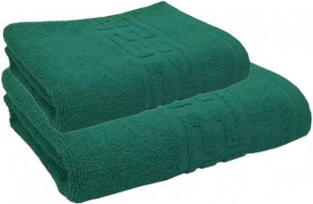 SET 2 Prosoape Greek Border 50x90cm si 70x140cm VERDE 