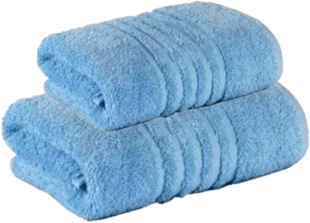 SET 2 Prosoape Line Border 50x90cm si 70x140cm BLEU 