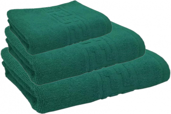 SET 3 Prosoape Greek Border 30x50cm 50x90cm si 70x140cm VERDE 