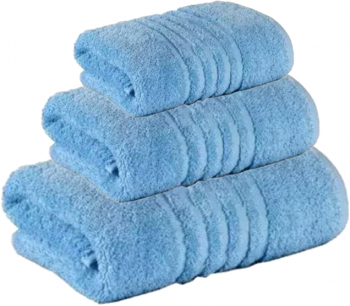 SET 3 Prosoape Line Border 30x50cm 50x90cm si 70x140cm BLEU 