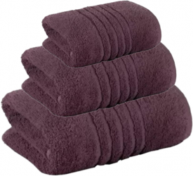SET 3 Prosoape Line Border 30x50cm 50x90cm si 70x140cm LILA 