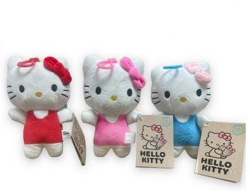 Set 3 x jucarie plus Hello Kitty BagClip 17 cm Multicolor 