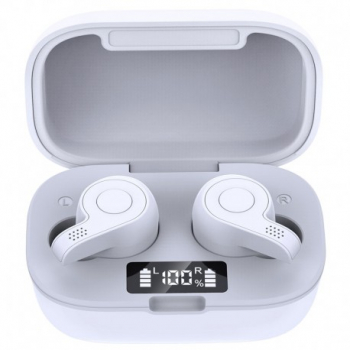 Casti Smart Techstar and reg TWS S11S Wireless Bluetooth V5.0 IPX6 HD Audio Touch iOS Android Type-C Alb 