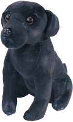 Jucarie plus caine de salvare cu sunet Labrador Negru Wild Republic 14 cm 
