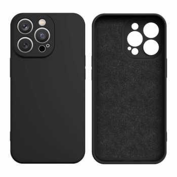 Husa pentru Apple iPhone 14 Pro Max ApcGsm Microfibra Liquid Silicone Negru 