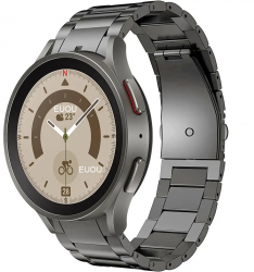 Curea Titan MTP Titanium Band Compatibila Galaxy Watch 5 44mm Model Super Usor Gray