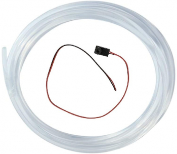 Lumini ambientale Ice Blue cu 2 surse LED si 2m Fibra optica Albastru 