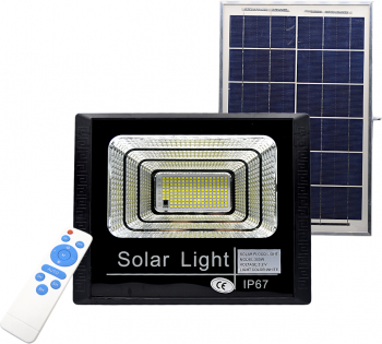 Proiector LED cu panou solar telecomanda 300W 