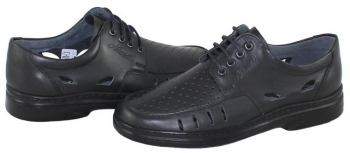 Pantofi casual barbati piele naturala - Nicolis negru - Marimea 40 