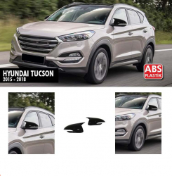 Capace oglinda compatibile cu Hyundai Tucson 2015-2018 Negru lucios 