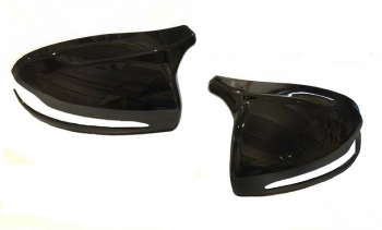 Capace oglinda compatibile cu Mercedes GLC X253 2015-2018 Negru lucios 