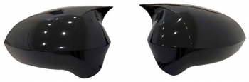 Capace oglinda compatibile cu SEAT LEON II FL 2009-2012 Negru lucios 