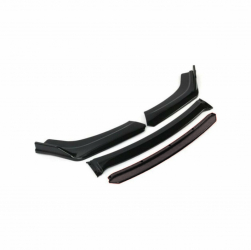 Prelungire bara fata Civic Design negru lucios cu buza neagra 4 piese 