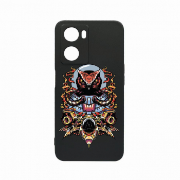 Husa Bestcase Compatibila Cu OPPO A77 5G Astronaut Owl rez la uzura Prot Cam Negru c-B 817 