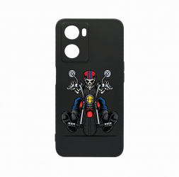Husa Bestcase Compatibila Cu OPPO A77 5G Biker rez la uzura Prot Cam Negru c-B 822 