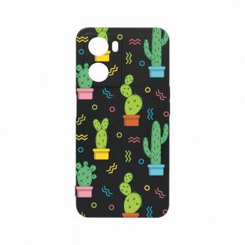 Husa Bestcase Compatibila Cu OPPO A77 5G Cactus rez la uzura Prot Cam Negru c-B 770 