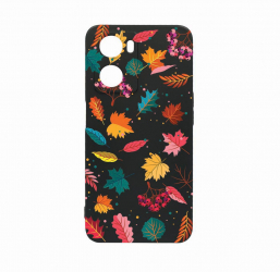 Husa Bestcase Compatibila Cu OPPO A77 5G Feathers Color rez la uzura Prot Cam Negru c-B 99