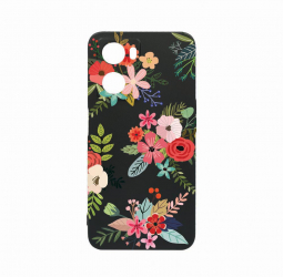 Husa Bestcase Compatibila Cu OPPO A77 5G Flowers rez la uzura Prot Cam Negru c-B 630 