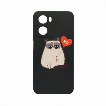 Husa Bestcase Compatibila Cu OPPO A77 5G Meme - Grumpy Says No rez la uzura Prot Cam Negru c-B 657 