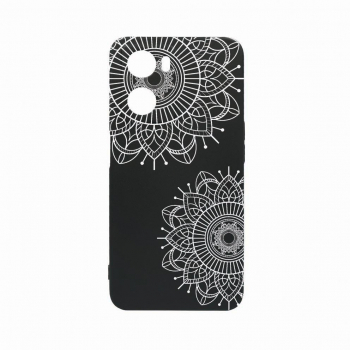 Husa Bestcase Compatibila Cu OPPO A77 5G Non Figurative Flowers rez la uzura Prot Cam Negru c-B 117 