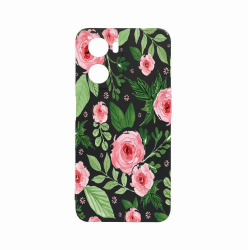 Husa Bestcase Compatibila Cu OPPO A77 5G Pastel Colors Collection Flowers rez la uzura Prot Cam Negru c-B 509 