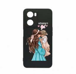Husa Bestcase Compatibila Cu OPPO A77 5G Princesses Gril Mom rez la uzura Prot Cam Negru c-B 552 