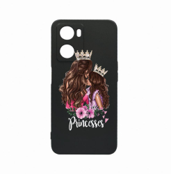 Husa Bestcase Compatibila Cu OPPO A77 5G Princesses Gril Mom rez la uzura Prot Cam Negru c-B 553 