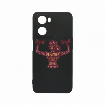Husa Bestcase Compatibila Cu OPPO A77 5G Stop Dreaming Start Doing rez la uzura Prot Cam Negru c-B 779 