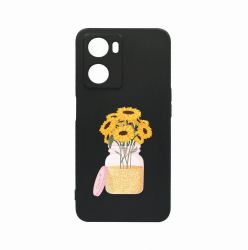 Husa Bestcase Compatibila Cu OPPO A77 5G Sun Flower rez la uzura Prot Cam Negru c-B 639