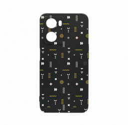 Husa Bestcase Compatibila Cu OPPO A77 5G Symbols rez la uzura Prot Cam Negru c-B 178 