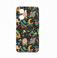 Husa Bestcase Compatibila Cu OPPO A77 5G Universe Planets UFO rez la uzura Prot Cam Negru c-B 472 