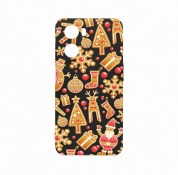 Husa Bestcase Compatibila Cu OPPO A77 5G Xmas rez la uzura Prot Cam Negru c-B 317 