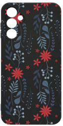 Husa Bestcase Compatibila Cu Samsung Galaxy A14 5G Flowers Art rez la uzura Prot Cam Negru c-B 155 