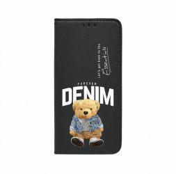 Husa Magnet Book Compatibila Cu Realme 10 Pro 5G Denim Style Teddy Bear Inchidere Magnetica FLb 930 