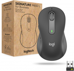 Mouse Logitech Signature M650 for Business Large, 4000 DPI Wireless/Bluetooth, Graphite 910-006348 