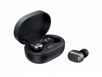 Casti Smart Techstar® TWS S17 Wireless Bluetooth V5.0 HD Audio Touch iOS Android Type-C Negru 
