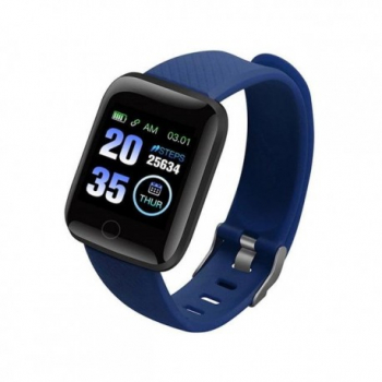 Ceas Smartwatch Techstar® D13 Albastru Inchis Bluetooth 4.0 Compatibil Android and and iOS Unisex Rezistent la 