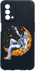 Husa Bestcase Compatibila Cu OPPO A54 5G Astronaut On Moon rez la uzura Prot Cam Negru c-B 1001 