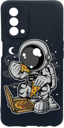 Husa Bestcase Compatibila Cu OPPO A74 5G Astronaut Pizza rez la uzura Prot Cam Negru c-B 1004 