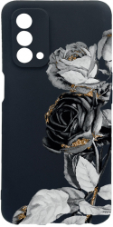 Husa Bestcase Compatibila Cu OPPO A54 5G Black Rose rez la uzura Prot Cam Negru c-B 990 