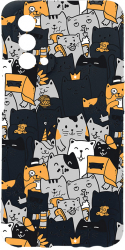 Husa Bestcase Compatibila Cu OPPO A93 5G Cat Pattern rez la uzura Prot Cam Negru c-B 1030 