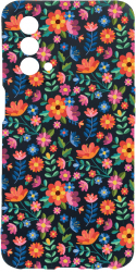 Husa Bestcase Compatibila Cu OPPO A54 5G Flower Pattern rez la uzura Prot Cam Negru c-B 953 