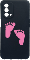 Husa Bestcase Compatibila Cu OPPO A54 5G Girl Feet Print rez la uzura Prot Cam Negru c-B 961 