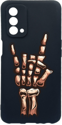 Husa Bestcase Compatibila Cu OPPO A74 5G Skeleton Hand FU rez la uzura Prot Cam Negru c-B 964 