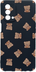 Husa Bestcase Compatibila Cu OPPO A74 5G Teddy Bear Pattern rez la uzura Prot Cam Negru c-B 974 