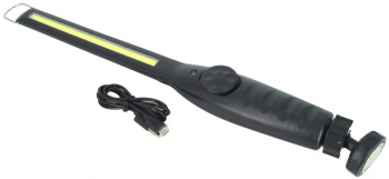 Lampa de Lucru cu Led COB de 360lm cu Acumulator Reincarcabil si Talpa Reglabila cu Prindere Magnetica si Carlig pentru Agatare 