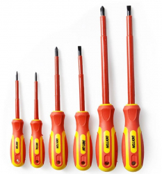 Set 6 surubelnite izolate cu varf magnetic 250mm Dekton maner ergonomic DT65503 