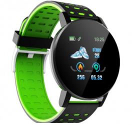 Smartwatch Techstar® 119 Verde Unisex Waterproof IP67 BT 4.0 Ecran 1.3 inch Conectare Android si iOS 