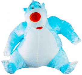 Urs de plus 110 cm albastru 